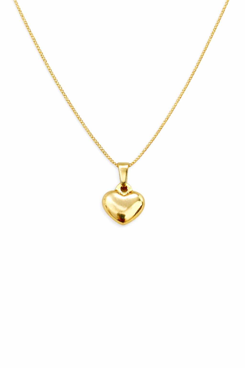 okos Gold Plated Heart Pendant Necklace for Women & Girls | Minimalist Love Heart Charm Chain Necklace | Elegant Daily Wear, Party & Gift Jewellery PD1000926GLD-picture-20