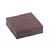 Ensemble de 16 Housses de chaises Longues/Tapis de Table Protecteurs de Sol, Brown Square