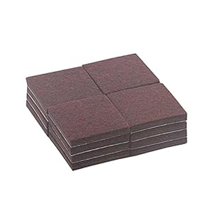 Ensemble de 16 Housses de chaises Longues/Tapis de Table Protecteurs de Sol, Brown Square
