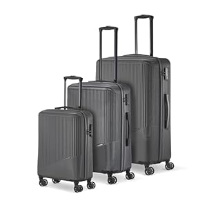 Travelite 4-Rad Koffer Set 3 teilig Größen L/M/S, Gepäck Serie Bali: ABS Hartschalen Trolleys mit TSA Kombinationsschloss (Handgepäck Koffer ohne TSA)