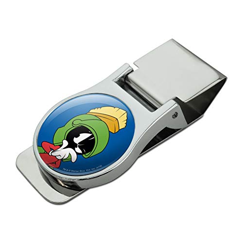 Looney Tunes Marvin The Martian Satin Chrome Plated Metal Money Clip