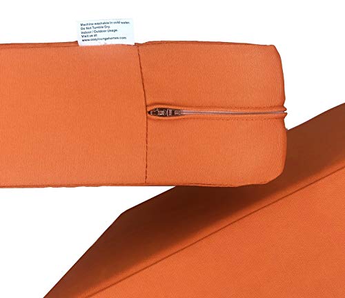 Cozylounge Indoor Outdoor Water Repellent High Uv Resistant Patio Chair Cushion Cover (22"X20"X4" (2 Covers), Sunkissed Orange) #TOP7