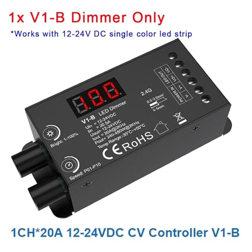 DC 12V 24V PWM frecuencia ajustable con atenuador LED y pantalla digital 3