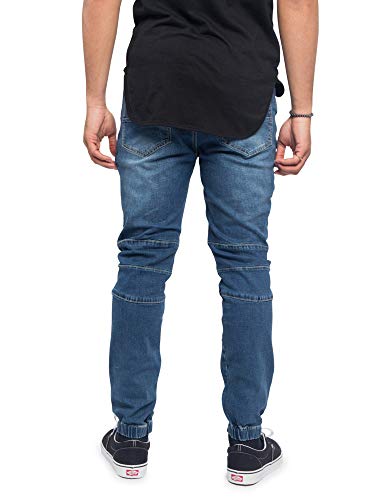 Men's Drop Crotch Joggers Denim Jean Pants3
