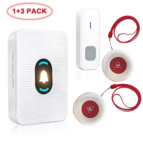 Wireless Caregiver Pager System Call Button Personal Alert Pager for Home Elderly Attendant