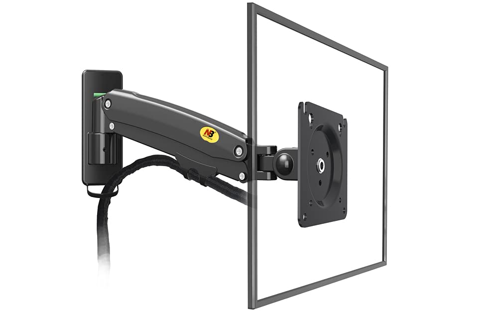 North Bayou NB - F425 - Black, Gas-Strut Monitor Arm for 24” to 35”, Load 3-12 kg, Single Extension.-image-45