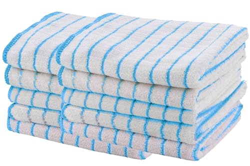 Muxel Panni di bambù - Panni extra assorbenti - Stracci morbidi per lucidare, asciugare e pulire - Salviette multiuso sostenibili (10)