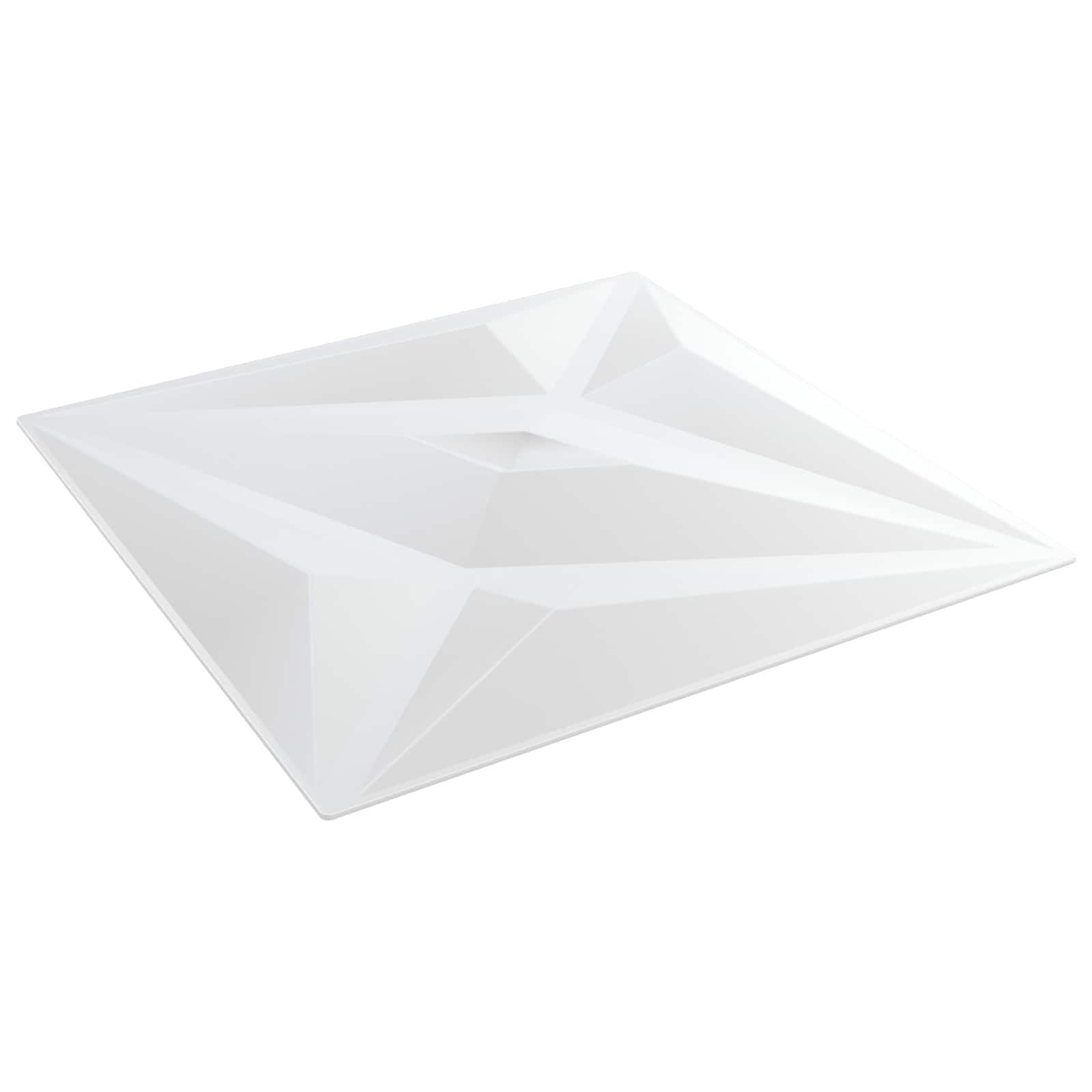 Panele ścienne 3D gwiazda 24 sztuki białe 50 x 50 cm XPS | Lekki materiał piankowy, możliwość przycięcia, do sypialni, salonu, łatwy w pielęgnacji