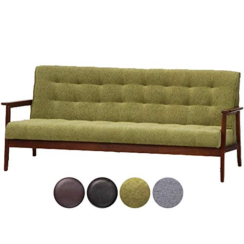 アイリスプラザ ソファ 3人掛け ファブリック グリーン 幅約170cm 72099