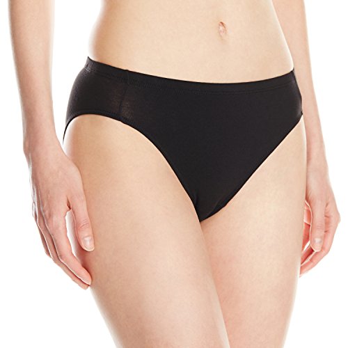 Elita Women's High Cut Panty, Black, Small