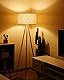 tomons Stehlampe Wohnzimmer, Led Stehlampe Holz, Leselampe Lampenschirm Stehlampe Vintage für das Schlafzimmer und andere Zimmer, Skandinavischer Stil Stehleuchte, 148 cm Höhe