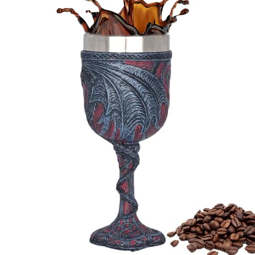 Generisch San Valentino Dragon's Wine Chalice - Dragon Goblet, festa medievale drago Goblet Romantico, novità gotico Dragon Wine Goblet per ragazze fidanzata