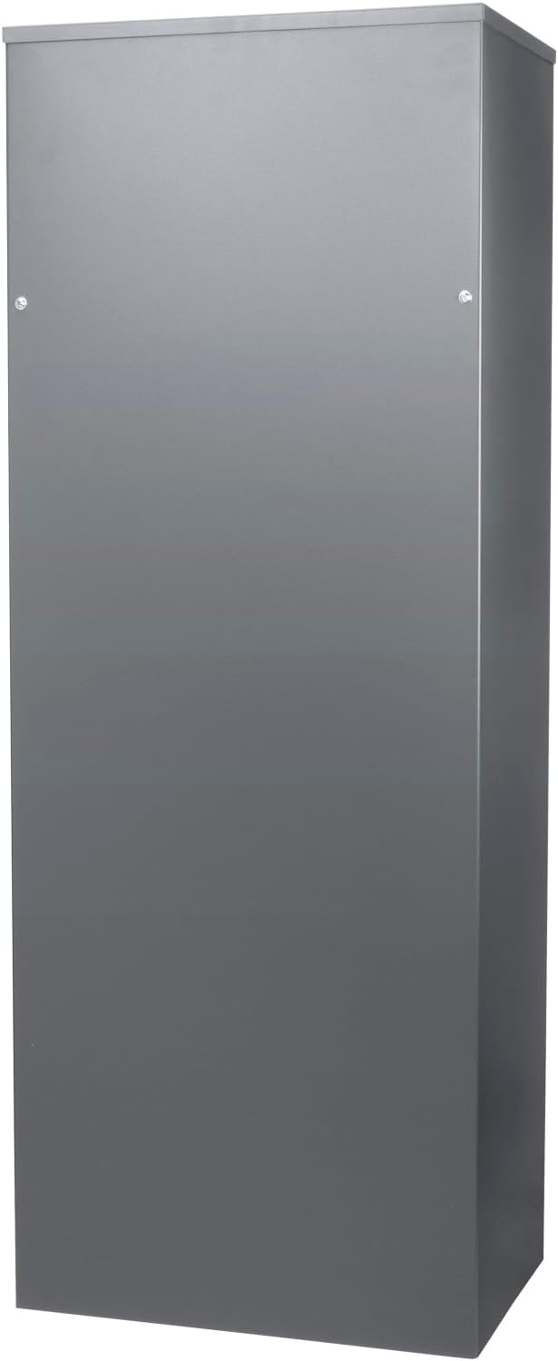 Large Single Compartment Locking Parcel Drop Box - Steel Gray Secure Storage Porch-Friendly Design Delivery Solution