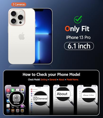 Image of FNTCASE for iPhone 13 Pro Case: Clear Magnetic Phone Cases with Screen Protector Compatible with Magsafe Slim Anti Yellowing Rugged Protective Transparent Cell Phone Cover (B-Sierra Blue)