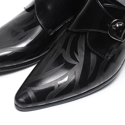 Santimon Men’s Leather Dress Shoes – Monk Strap Loafres with Single Buckle, Cushioned Insole & Slip-Resistant Sole for Business Casual, Wedding & Formal Wear3