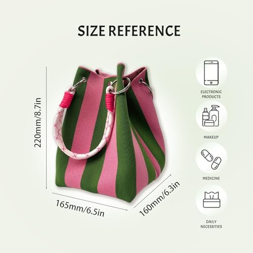 Bolso Tote para Mujer de Tejido con Asa de Crochet miniatura 4
