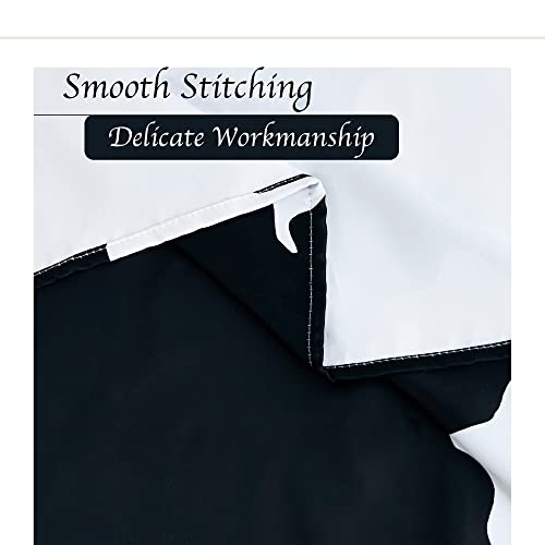 Tritard Cow Print Room Darkening Curtains 2 Panels With Grommets Western Animal Black And White Theme Window Drapes Decor For Living Room Bedroom Nursery Guest Room,52 X 84 Inches #TOP4