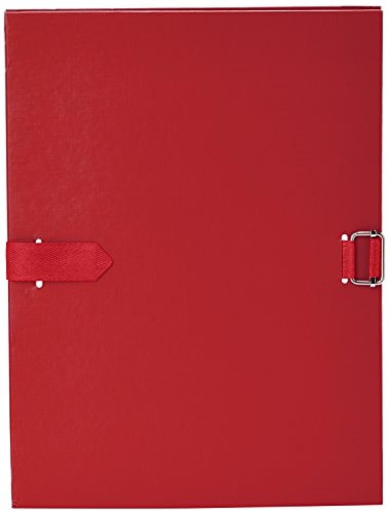 Exacompta - Ref. 30109H - 1 Folder with stretch back strap with foot flap and notched slider buckle - polypropylene - Red