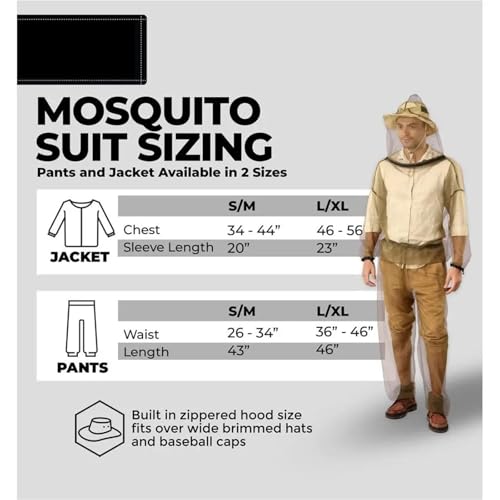 Mosquito Suits para Adult Outfitters Mosquito Suit Ropa Repelente para Hombres Mujeres, Malla a Prueba de Insectos para Jardinería miniatura 5