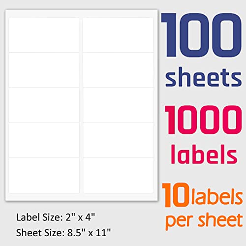 MPRT 2" x 4" Shipping Address Labels 1000 Label Stickers Paper for Laser & Inkjet Printer 10 per Page Printable Mailing Labels - Matte, 100 Sheets image 7