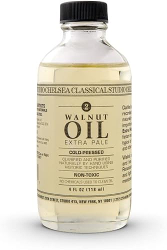 Miniatura 1 de Chelsea Classical Studio Pintura al óleo de nogal mediana, prensada en frío, extra pálida, aclarada naturalmente, desamarillada por aceite de nuez