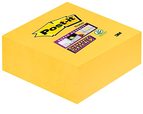 Post-It - ® Cubo De Notas Adhesivas 3M En Oferta 3M Post-It 2014-S - Notas Adhesivas En Cubo, 76 X 76 Mm, Color Amarillo