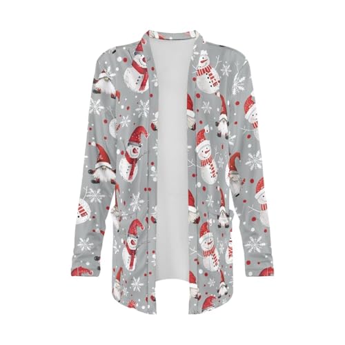 Image of Women's Open Front Cardigan Long Sleeve Loose Sweater Lightweight Soft Cardigan Jackets