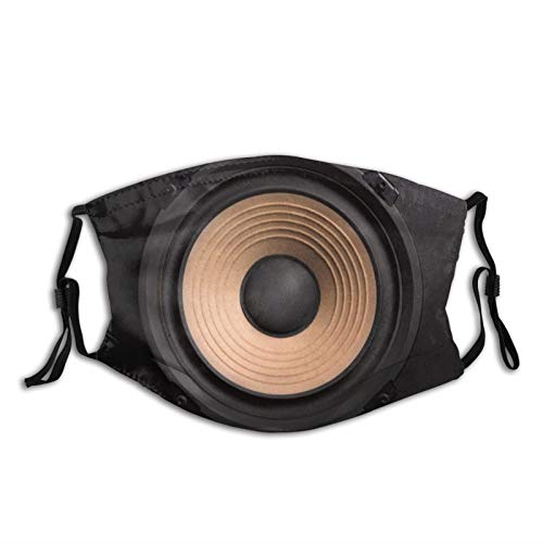 yanfind Speaker Noise Audio Stereo Studio Shot Directly Above Subwoofer Culture Entertainment Beige Dust Washable Reusable Filter and Reusable Mouth Warm Windproof Cotton Face