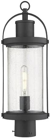 Z-Lite 569PHM-BK 1 Light Outdoor Post Mount Fixture, Black