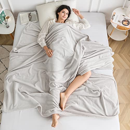 Cottebed Fleece Flannel Big King Bed Blankets,All Seasons Lightweight Super Soft Fluffy,Ultra Plush 320Gsm Oversized Throw Blanket For Bedding Sofa Couch Living Room Camping Travel(Light Grey,108X90) #TOP1