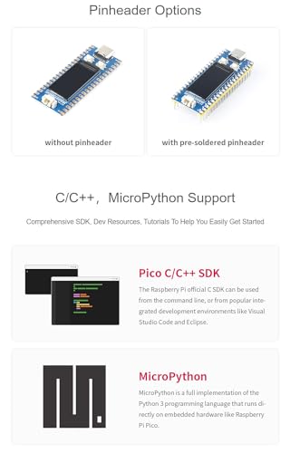 Waveshare Pico-like MCU Board Based on Raspberry Pi MCU RP2040 with 0.96inch IPS display LCD Support Most Raspberry Pi Pico Add-On Modules - Image 4