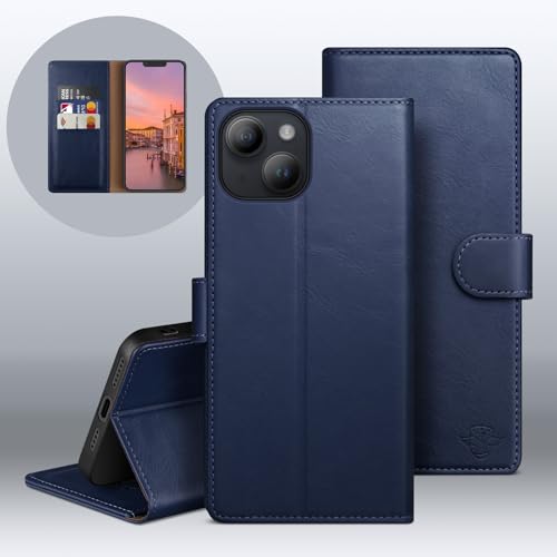SUANDUCK Wallet Case for iPhone 14 6.1" with RFID-Blocking Credit Card Holder, PU Leather Folio Flip Cover Women Men Protective Phone Case Compatible with Apple 14, Blue by SUANDUCK - Used condition - Image 7