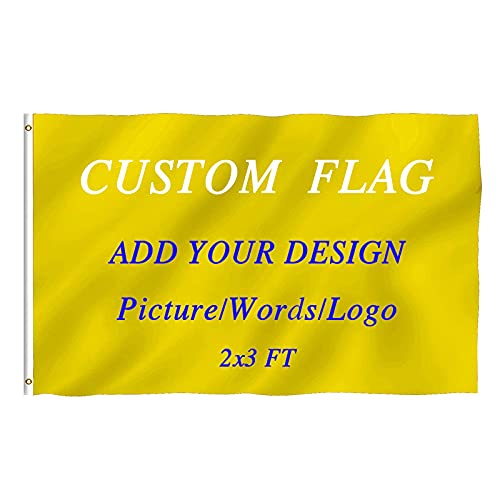 Benutzerdefinierte Nationalflagge für Outdoor Personalisierte Außenbanner Doppelnähte Campingflagge mit Messingösen (Dein Design, 90x150 cm) Cover