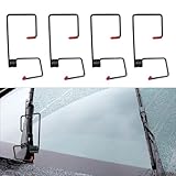 Windshield Wiper Arm Pressure Spring Booster, Additional Car Windshield Wiper Tension Assist Spring with Silicone Cover for Enhance Wiper Arm Performance, Improve Visibility in Rain &amp; Snow (4PCS)