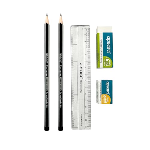 Apsara Platinum Kit, Includes 2 Platinum Pencils, 1 Long Point Sharpener, 1 Non-dust Jumbo Eraser & 1 Deluxe 15cm Scale (B0C1X9PZ2P) Amazon Price History, Amazon Price Tracker