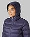 32 Degrees Heat Women’s Lightweight Packable Hooded Jacket – Water Resistant Travel Puffer, Graystone, X-Large