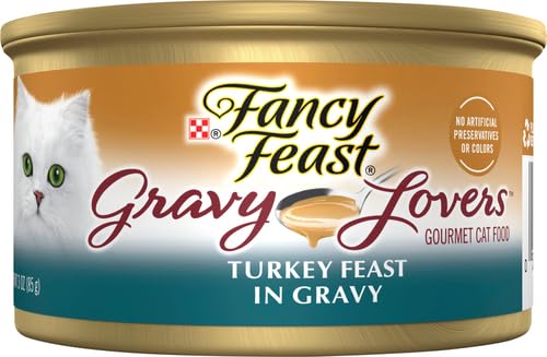 Image of Fancy Feast Purina Gravy Lovers Turkey Feast Cat Food, 3 Ounce (Pack of 4)