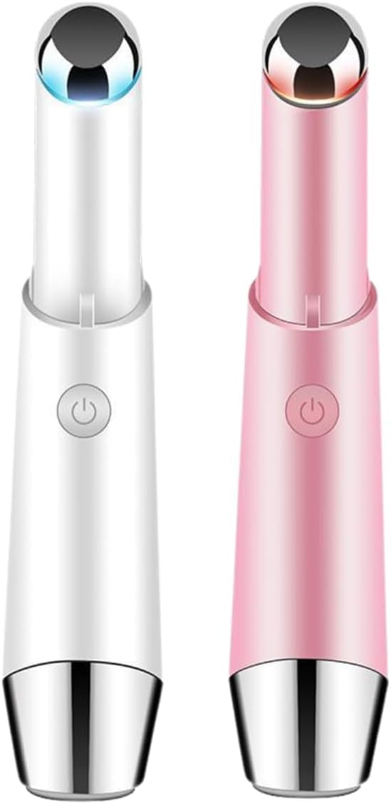 Electric Eye Massager Wand Rechargeable Facial Massager Facial Vibrating Treatment LED Light Treatment for Dark Circles Eye Bags