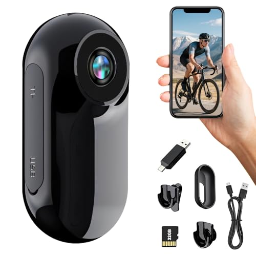 Afenau Mini Action Cam, 360 Grad Kamera Motorrad mit 32 GB Speicherkarte, 1080p Magnetische Action Kamera, Helmkamera Reiten, Motorrad Bodycam, Outdoor Sport Kamera mit Bildschirm Afenau Mini Action Cam, 360 Grad Kamera Motorrad mit 32 GB Speicherkarte, 1080p Magnetische Action Kamera, Helmkamera Reiten, Motorrad Bodycam, Outdoor Sport Kamera mit Bildschirm
