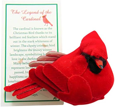 Cardinal Decor Set with Clip Realistic Felt Bird Includes Legend Card image 4