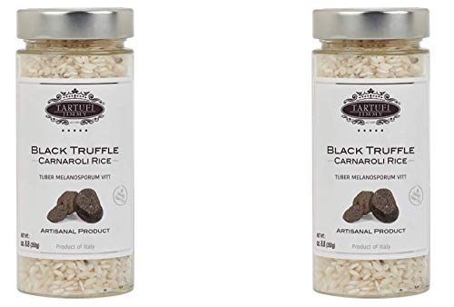 Carnaroli Risotto Rice with Black Truffle, Whole grain,100% Italian risotto rice, Perfect for risotto rice, Imported from Italy, 2 units 8.8 OZ each by Tita Italian