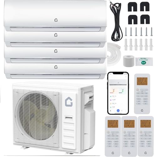 Smart 4 Zone Mini Split AC/Heat Pump System, 35000 BTU