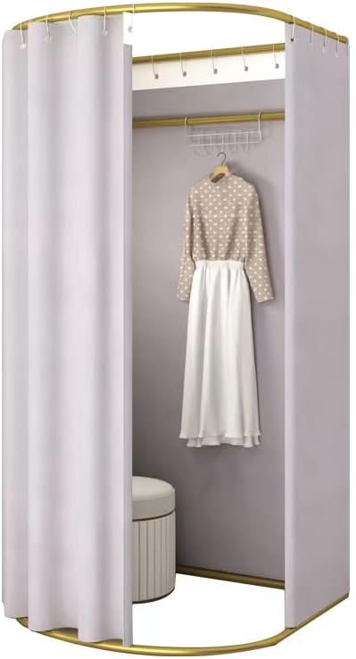 Tienda de ropa con cortina de sombreado, portátil, protección de privacidad temporal móvil, vestidor, centro comercial, plegable, simple cambiador y