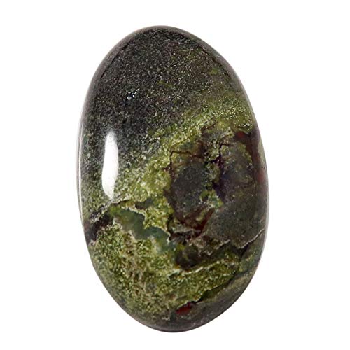 Jaspe sanguin de dragon ovale cabochon naturel 34.2 carats pour création bijoux