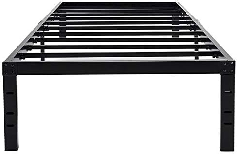 45MinST 18 Inch Maximum Storage Bed Frame/Reinforced Platform /3500lbs Heavy Duty/Easy Assembly/Mattress Foundation/Steel Slat/Noise Free, Twin XL