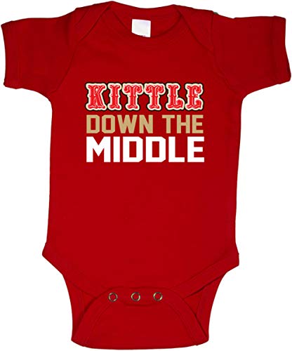 Image of RED San Francisco Kittle Down The Middle Baby 1 Piece