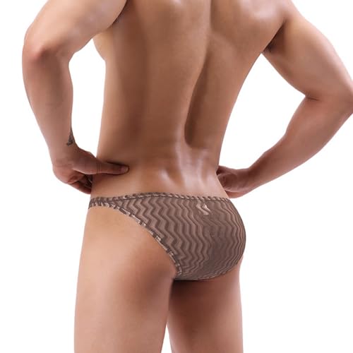 Men's Sexy Briefs U Convex Pouch Panties Low Waist Breathable Tight Narrow Edge Bikini Underpants