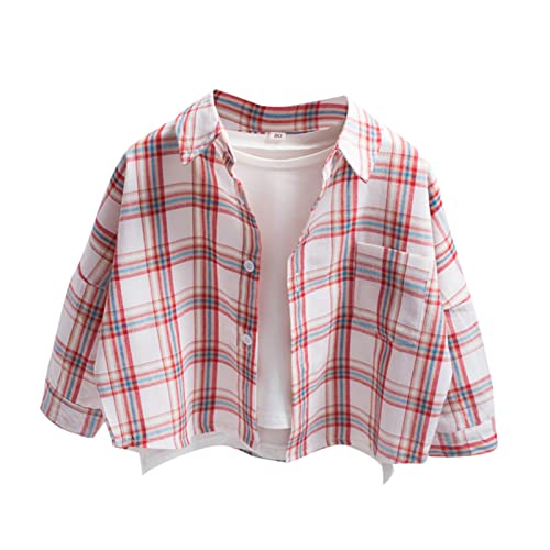 `Star Empty Camisa de niño Camisas de niños Ropa de Primavera bebé Tops de Manga Larga de Moda (Color : Red, Size : 100) Cover