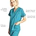Dagacci Medical Uniform Women's Medical Scrub Set Top and Pant, Teal Green, XXXL