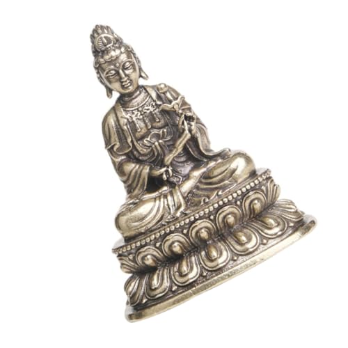 Oggetti in bronzo retrò: design vintage e delicato che raffigura un buddha, creativo e decorativo in ottone